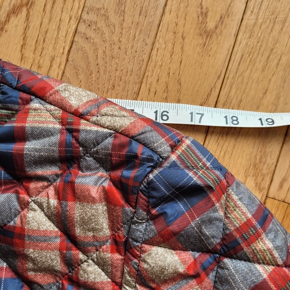 EDC by Espirit Plaid Quilted Zipper Pocket Detail Jacket Lightweight - Picture 12 of 15